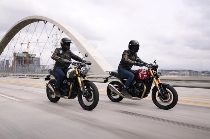 Triumph has unveiled two new 400cc bikes, the Speed 400 and the Scrambler 400 X. Triumph has unveiled two new 400cc bikes, the Speed 400 and the Scrambler 400 X.